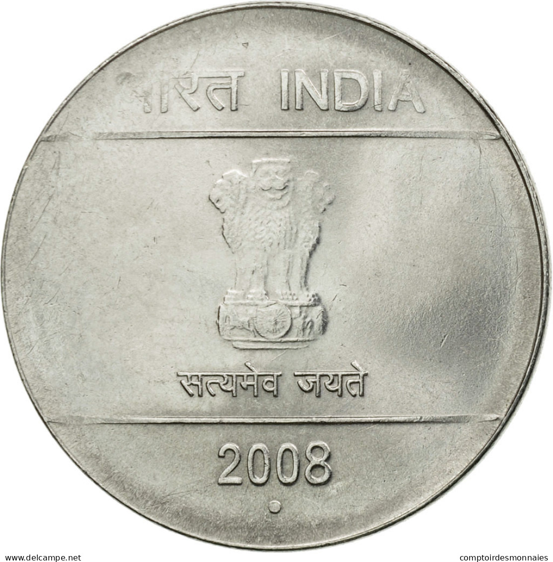 Monnaie, INDIA-REPUBLIC, Rupee, 2008, TTB, Stainless Steel, KM:331 - Inde