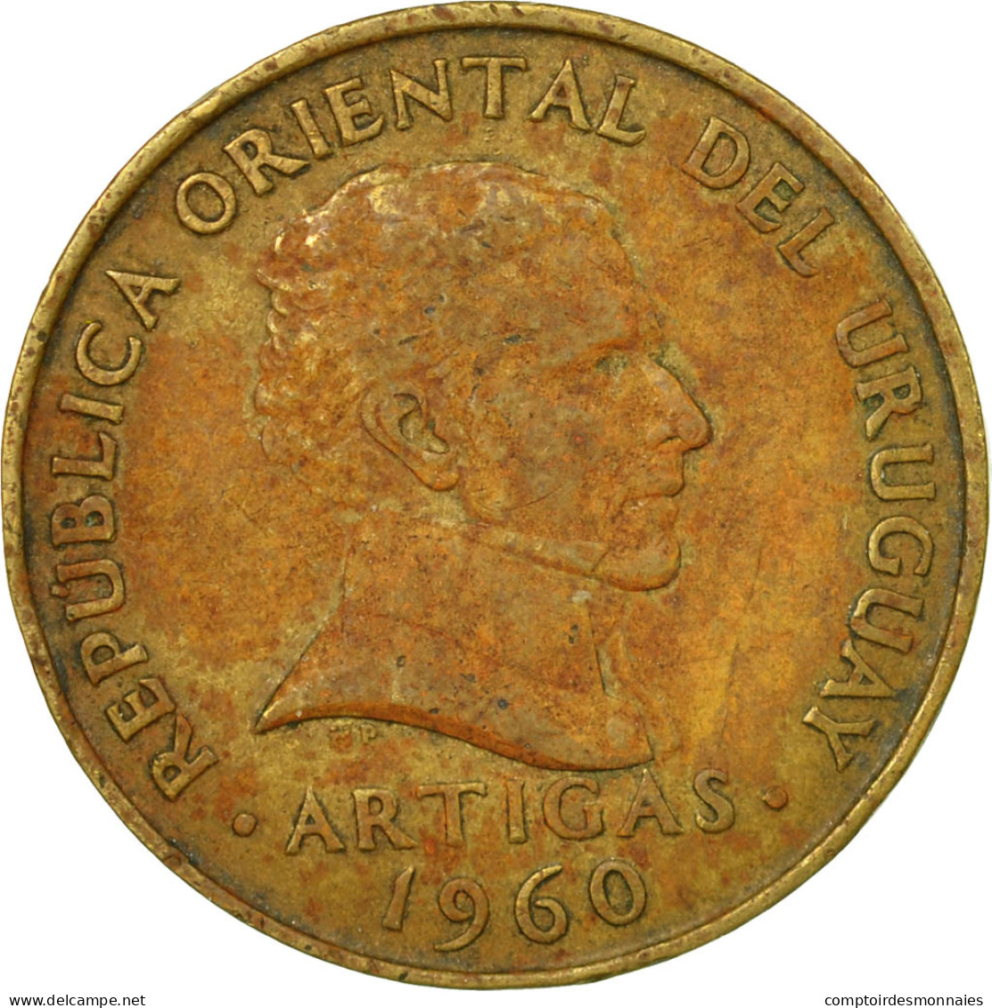 Monnaie, Uruguay, 10 Centesimos, 1960, TB+, Nickel-brass, KM:39 - Uruguay