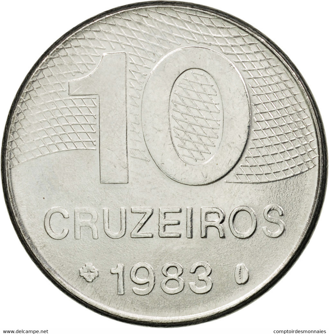 Monnaie, Brésil, 10 Cruzeiros, 1983, TTB, Stainless Steel, KM:592.1 - Brésil