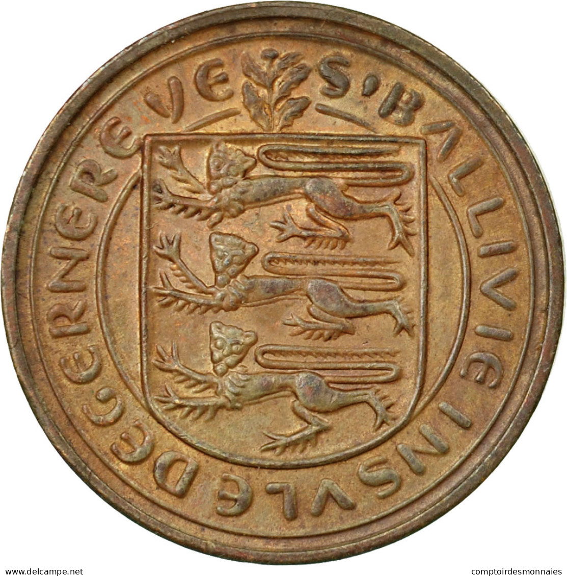 Monnaie, Guernsey, Elizabeth II, Penny, 1977, Heaton, TB+, Bronze, KM:27 - Guernsey