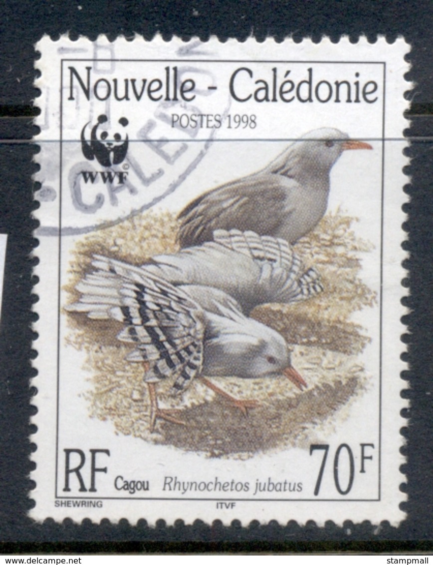 New Caledonia 1998 WWF Kagu, Bird 70f FU - Gebruikt