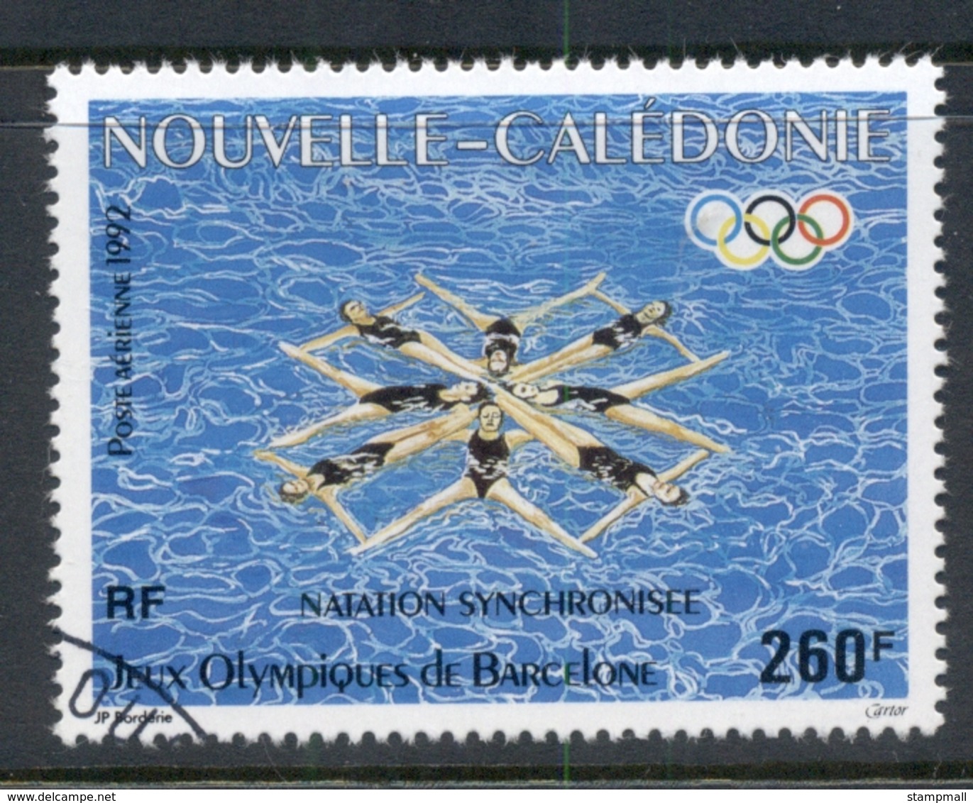 New Caledonia 1992 Summer Olympics Barcelona Swimming FU - Oblitérés