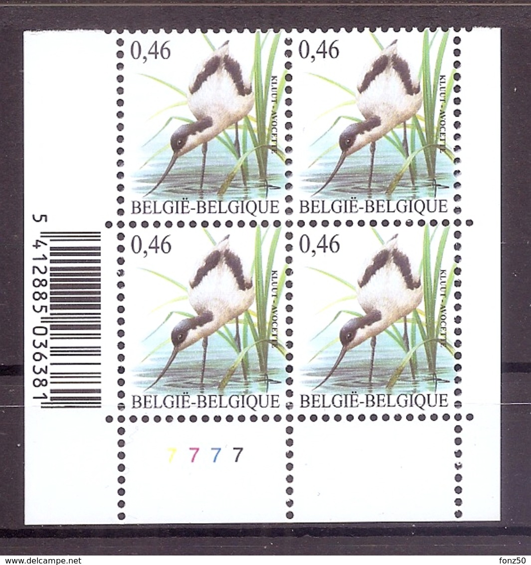 BELGIE * Buzin * Nr 3479  Barcode + Pl 7 * Postfris Xx * DOF FLUOR  PAPIER - 1985-.. Oiseaux (Buzin)