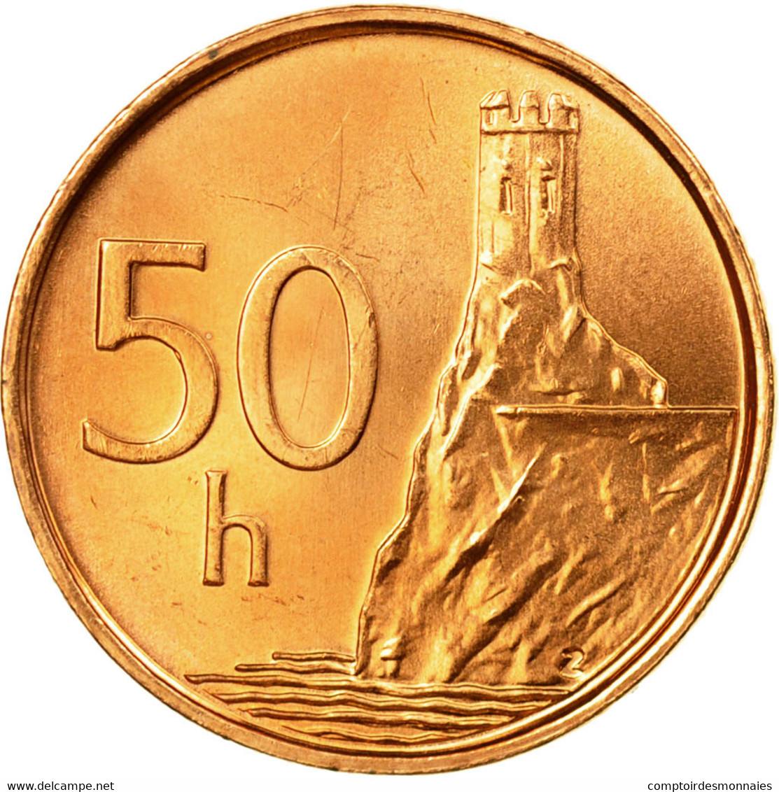 Monnaie, Slovaquie, 50 Halierov, 2003, SPL, Copper Plated Steel, KM:35 - Slowakei