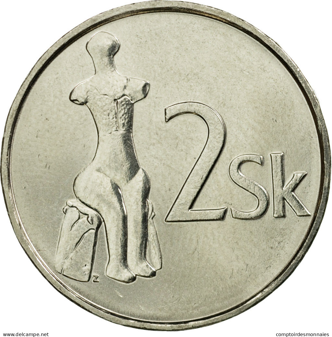 Monnaie, Slovaquie, 2 Koruna, 2003, SPL, Nickel Plated Steel, KM:13 - Eslovaquia