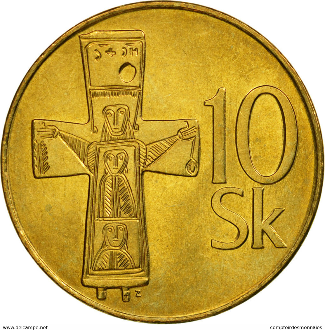 Monnaie, Slovaquie, 10 Koruna, 1995, SPL, Aluminum-Bronze, KM:11 - Slovaquie