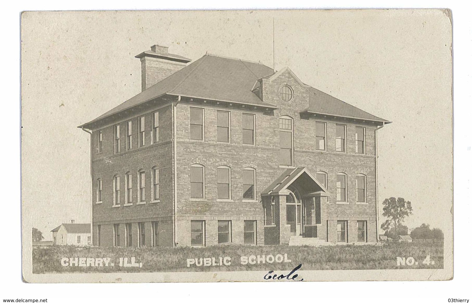 CARTE PHOTO ETATS-UNIS USA ILLINOIS CHERRY PUBLIC SCHOOL - Autres & Non Classés