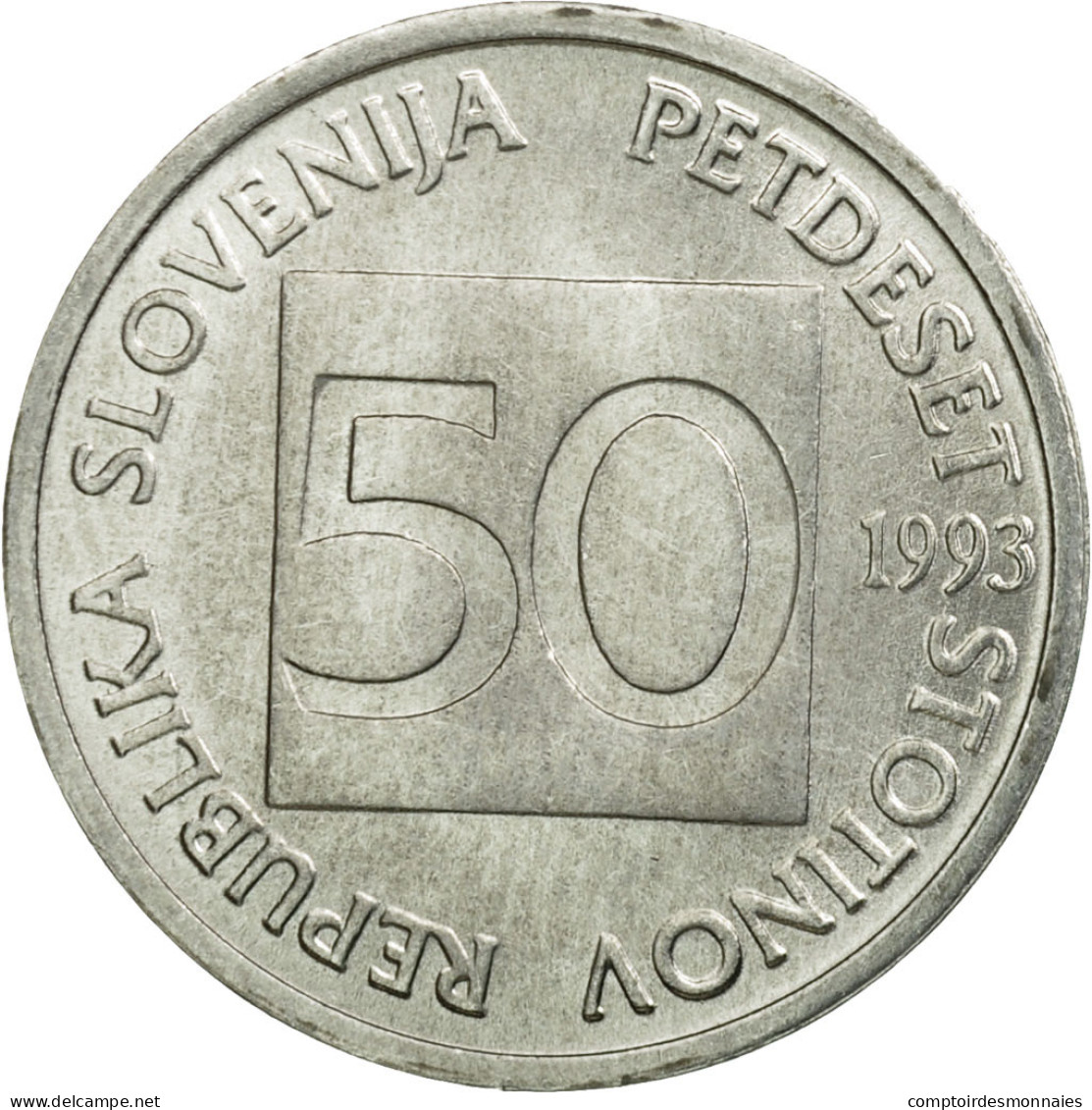 Monnaie, Slovénie, 50 Stotinov, 1993, SPL, Aluminium, KM:3 - Slowenien