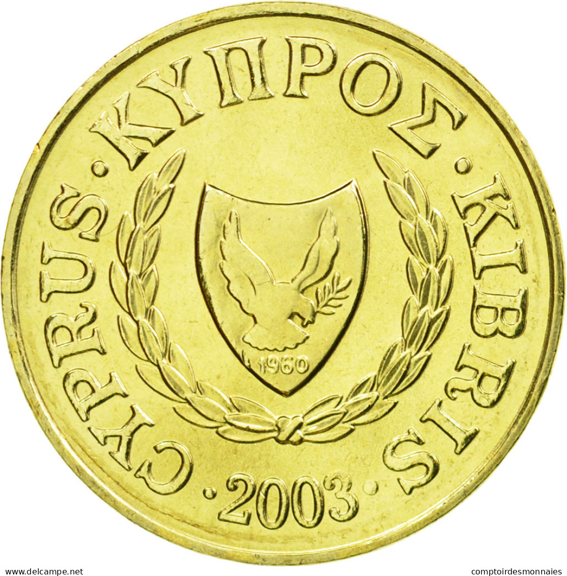 Monnaie, Chypre, 2 Cents, 2003, SPL, Nickel-brass, KM:54.3 - Chypre