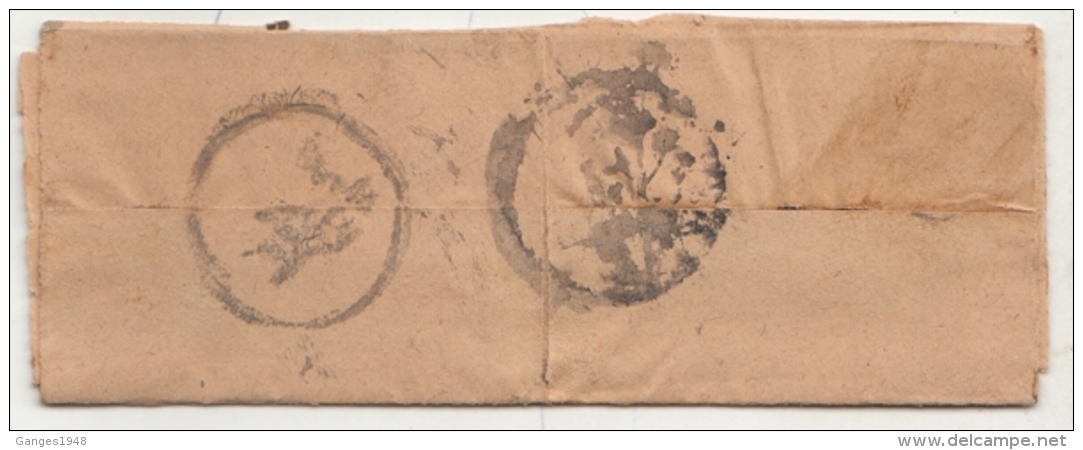 Holkar / Indore India  1880's  Stampless  Cover  Ujjain To Indore  # 10409  D Inde Indien - Holkar