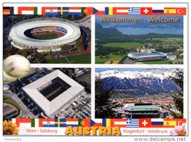 Euro 2008 Wien Innsbruck Salzburg Klagenfurt Cartolina Stadio Postcard Stadion AK Carte Postale Stade Estadio Stadium - Calcio