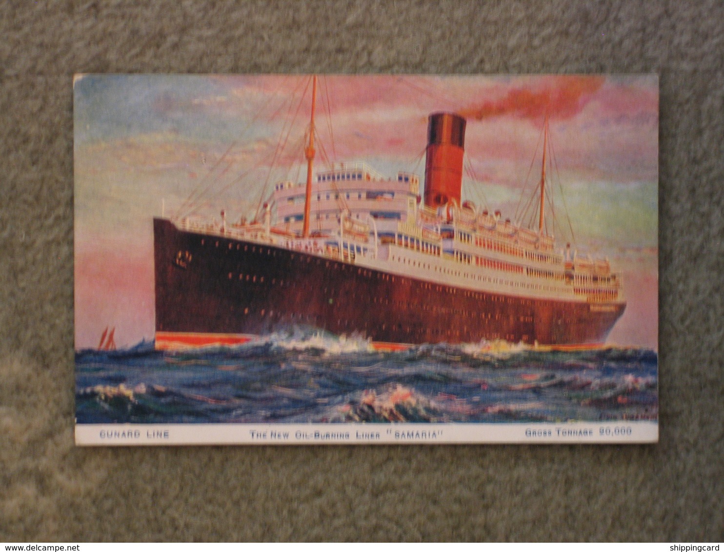 CUNARD LINE SAMARIA ART CARD BY ROSENVINGE - Steamers