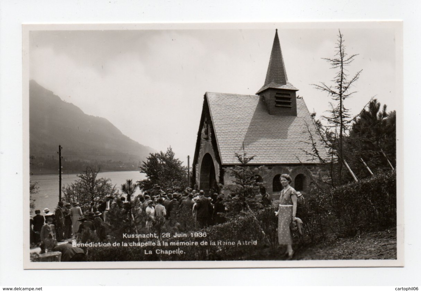 - CPA S. M. LA REINE ASTRID - Bénédiction De La Chapelle - Edition G. Cailliau - - Familles Royales