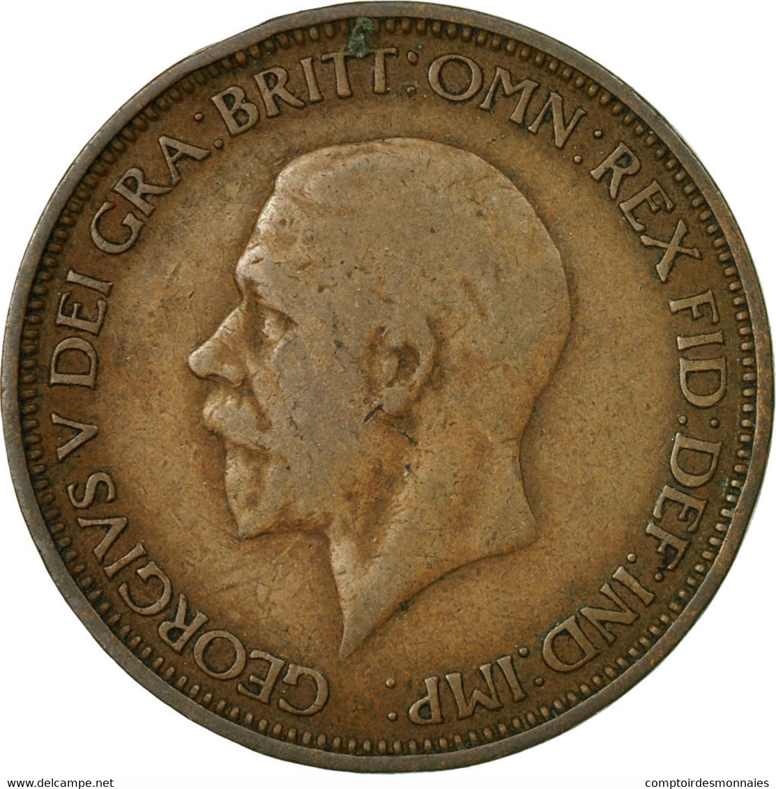 Monnaie, Grande-Bretagne, George V, 1/2 Penny, 1934, TB+, Bronze, KM:837 - C. 1/2 Penny