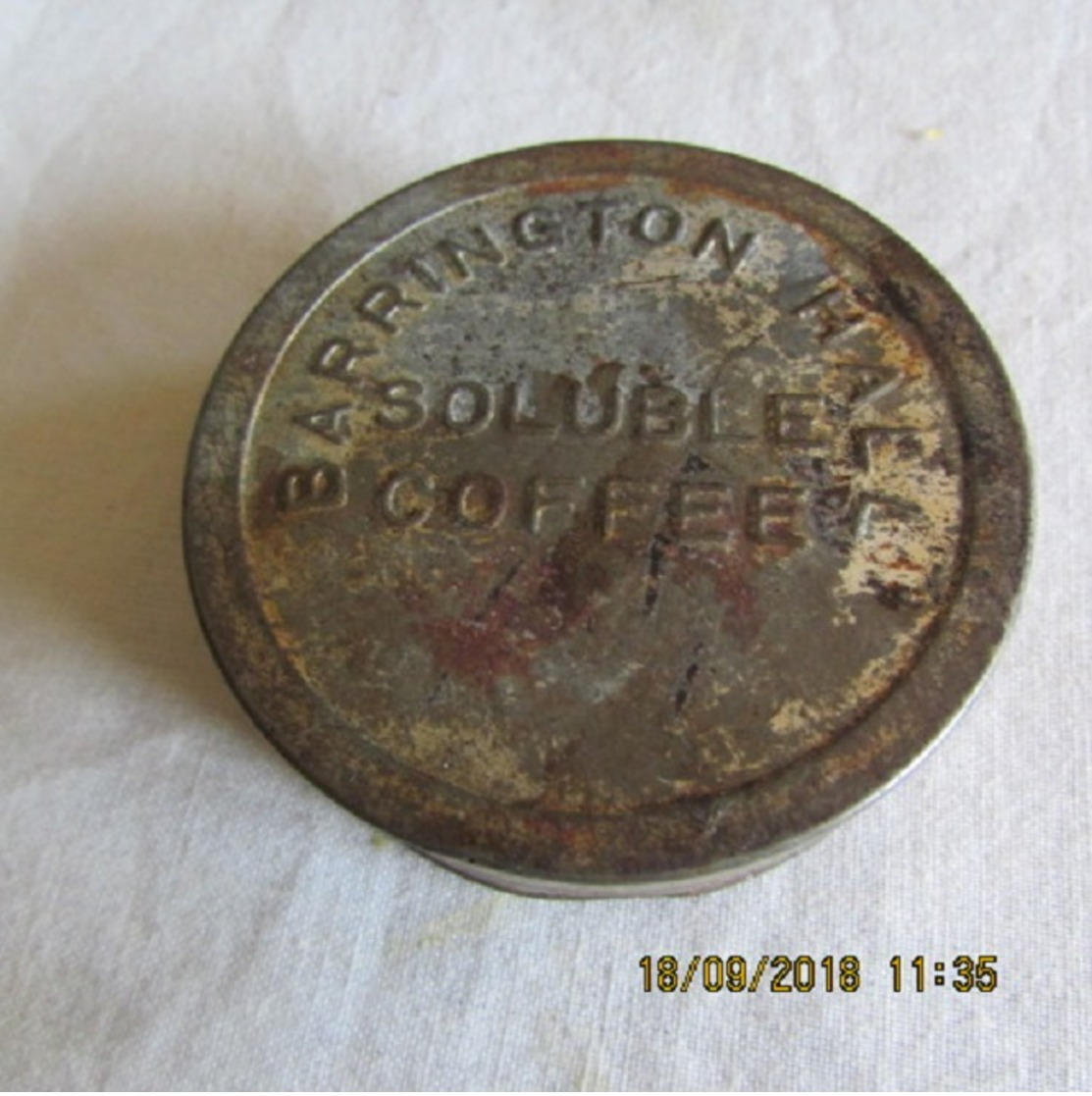 WW1 US Barrington Soluable Coffee Tin - 1914-18