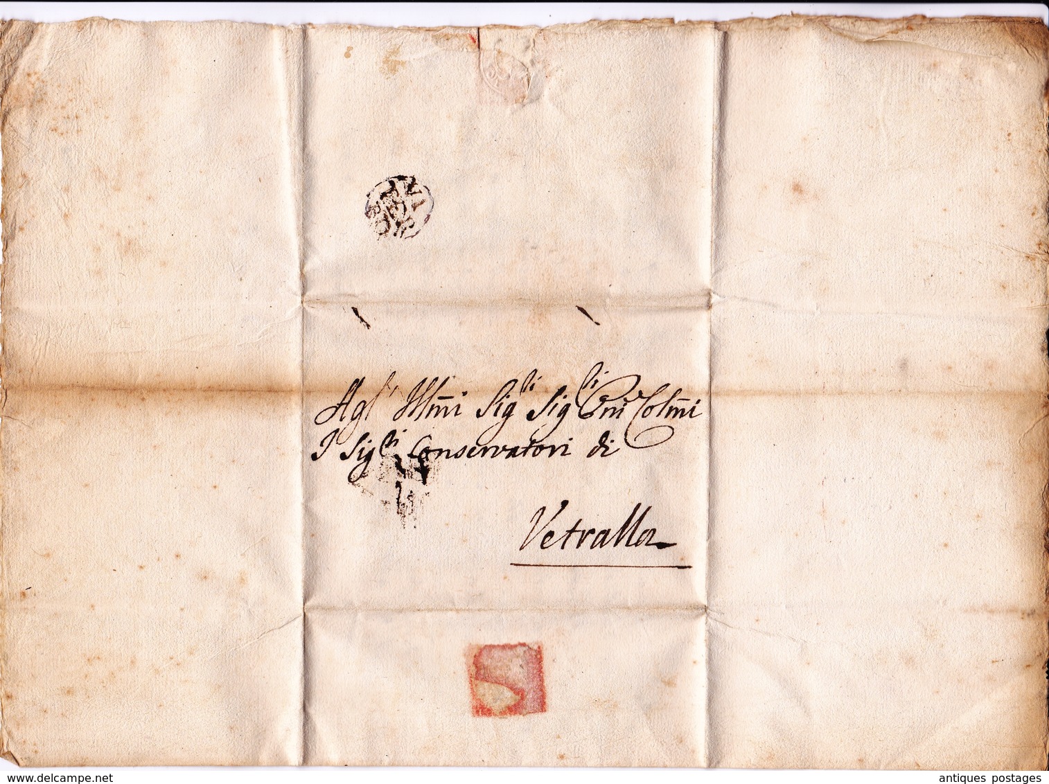 Lettre Rome Roma 1774 Vetralla Viterbo États Pontificaux Stato Pontificio Italia - Etats Pontificaux