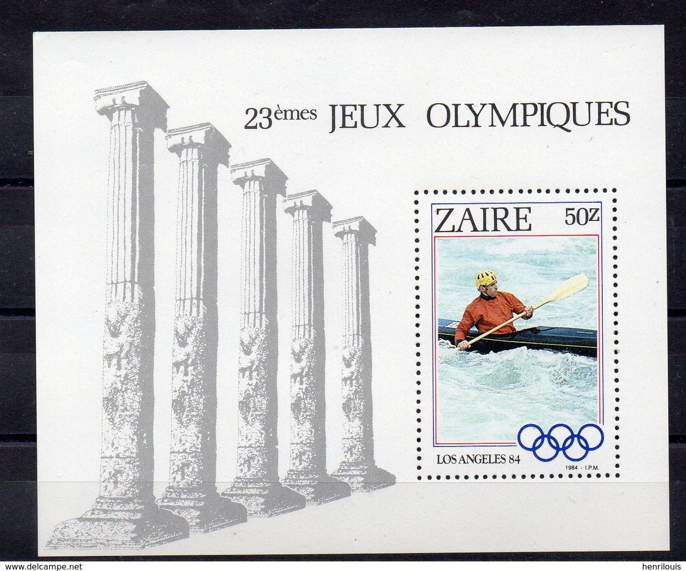 ZAIRE  Timbre Neuf ** De 1984  ( Ref 5764 ) Sport - JO  -Canoé Kayak - Neufs