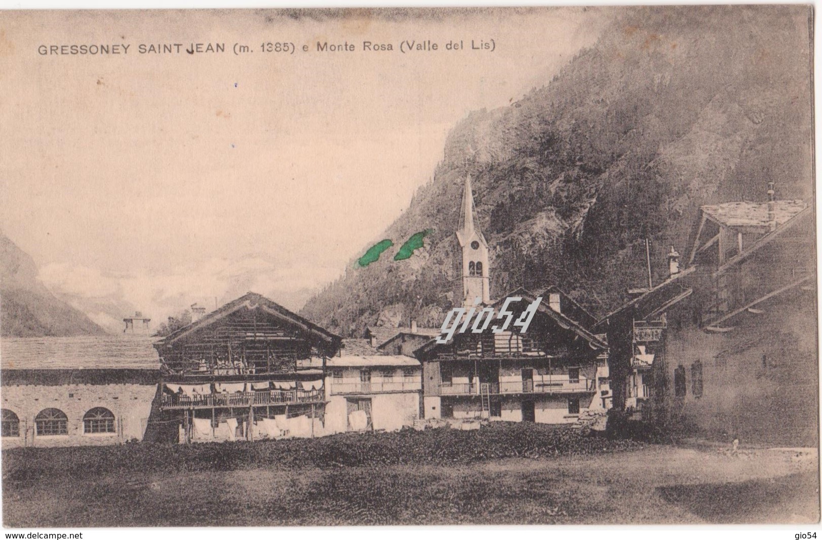 Aosta Gressoney Saint Jean 1929 - Autres & Non Classés