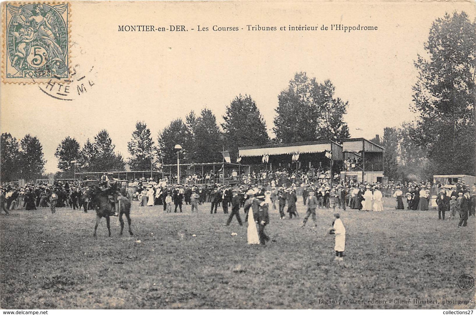 52- MONTIER-EN-DER- LES COURSES- TRIBUNES ET INTERIEUR DE L'HIPPODROME - Montier-en-Der