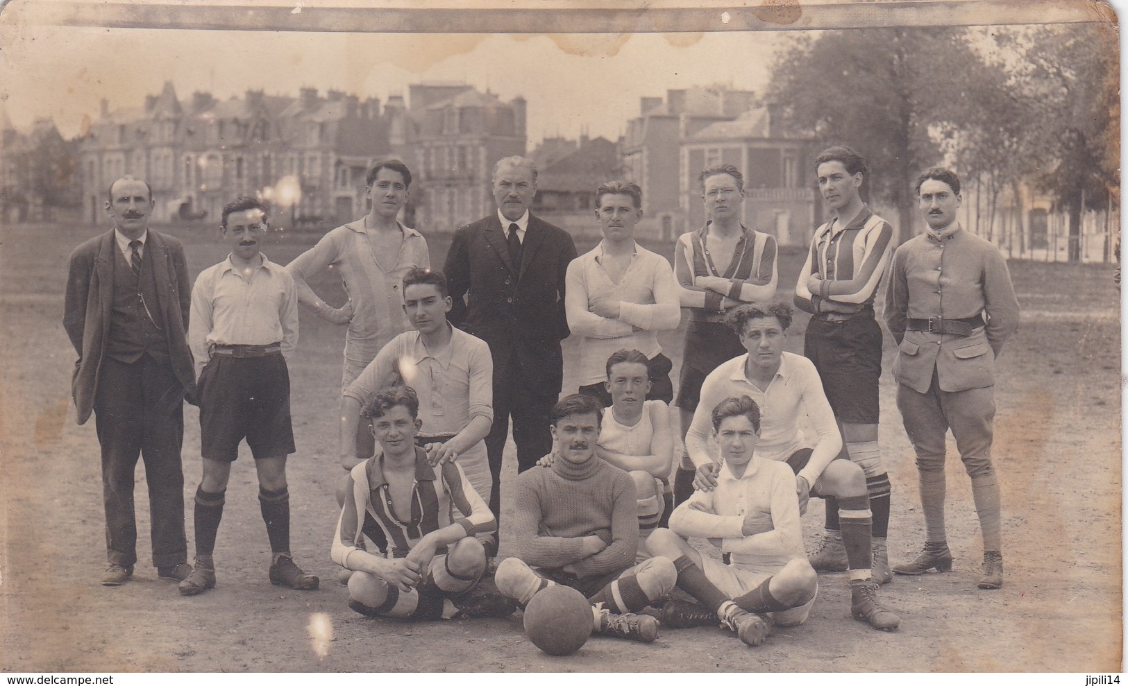 CARTE PHOTO EQUIPE DE FOOT BALL PHOTO MAURICE COUVRAT POITIERS Scans Recto Verso - Football