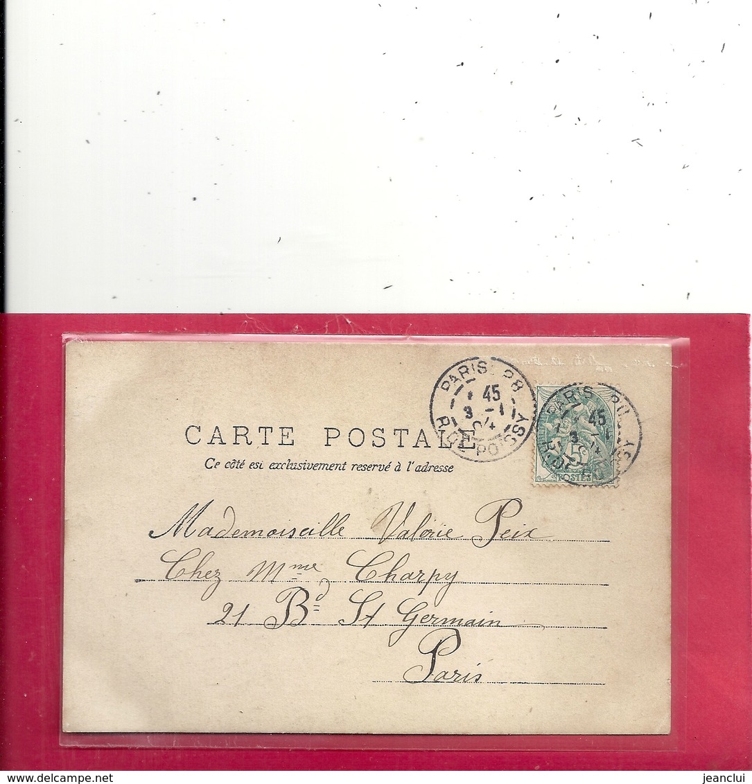 CARTE-PHOTO .- LETTRE DE MARIAGE  - DOS NON DIV AFFR AU VERSO LE 3-1-1904 . 2 SCANES - Noces