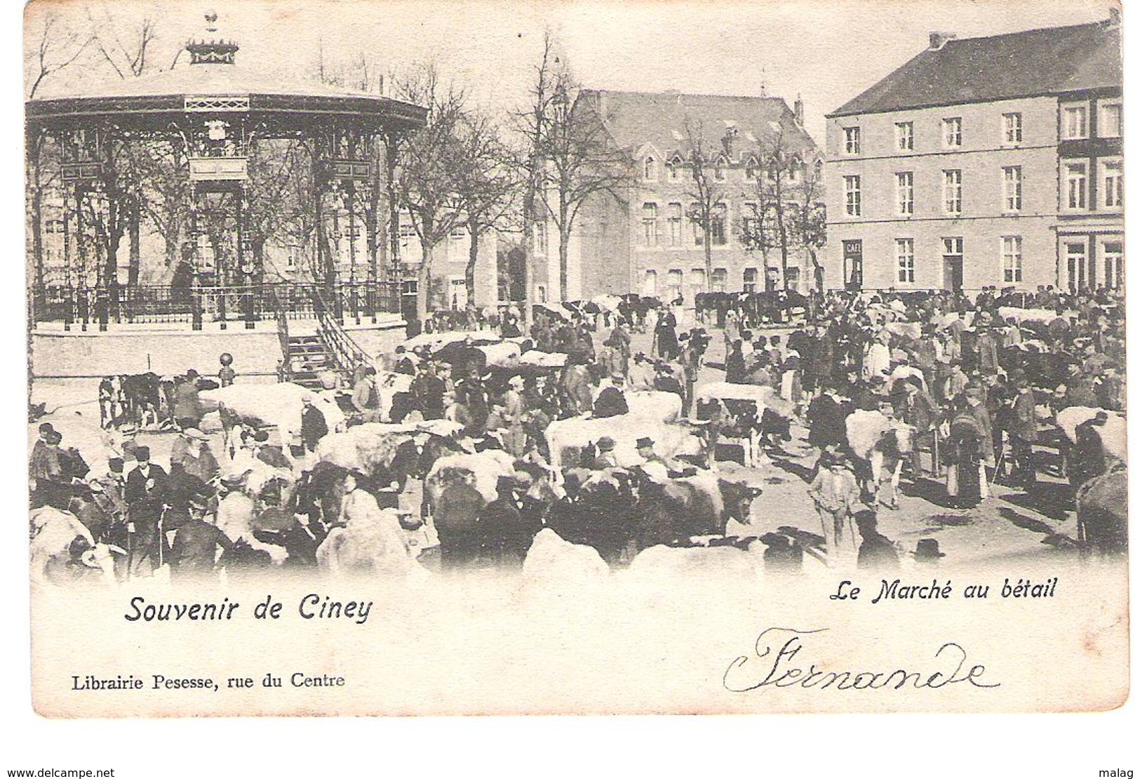 Souvenir De Ciney  Le Marché Au Bétail - Ciney