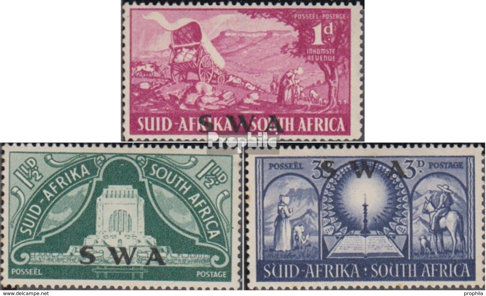 Namibia - Südwestafrika 266-268 (kompl.Ausg.) Postfrisch 1949 Voortrekker-Denkmal - South West Africa (1923-1990)