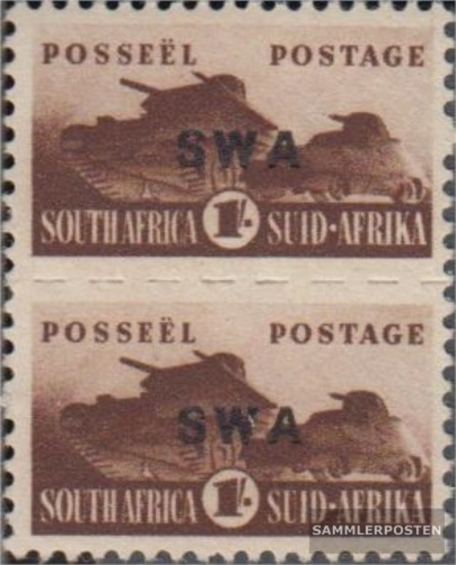 Namibia - Südwestafrika 245II Senkrechtes Paar Kleiner Aufdruck Postfrisch 1942 Rüstungsbilder - Südwestafrika (1923-1990)