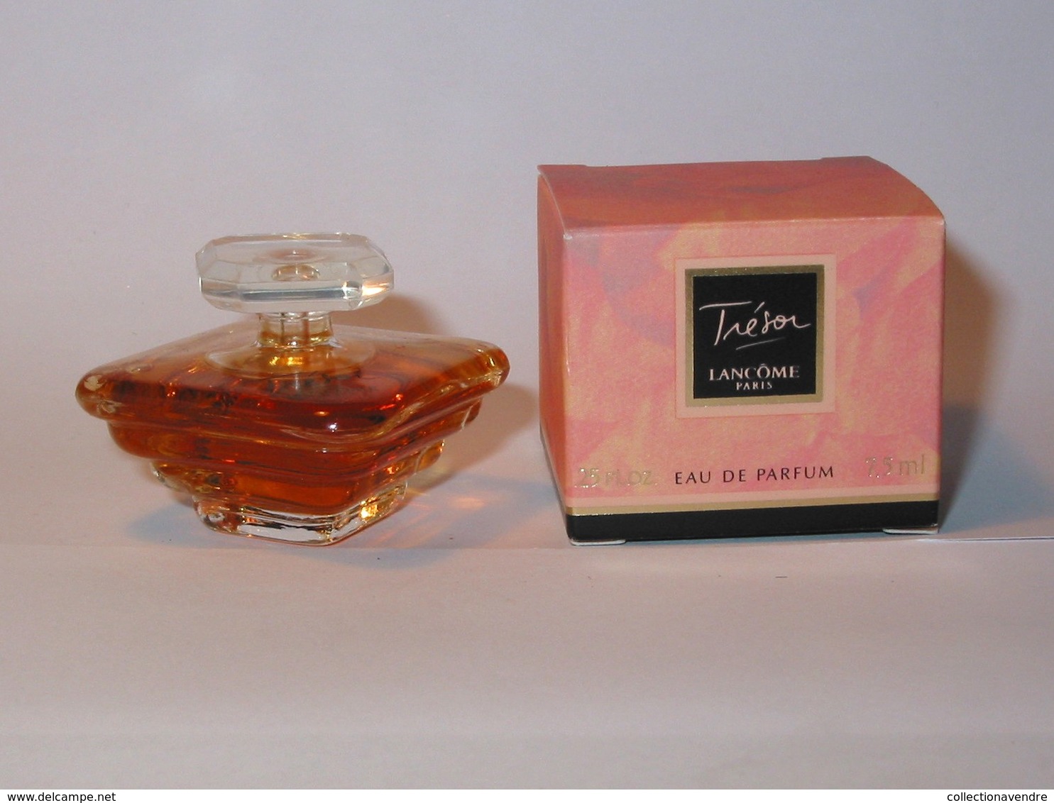 Lancôme : Trésor Eau De Parfum 7,5 Ml, Version 1990, Parfait état - Miniatures Femmes (avec Boite)