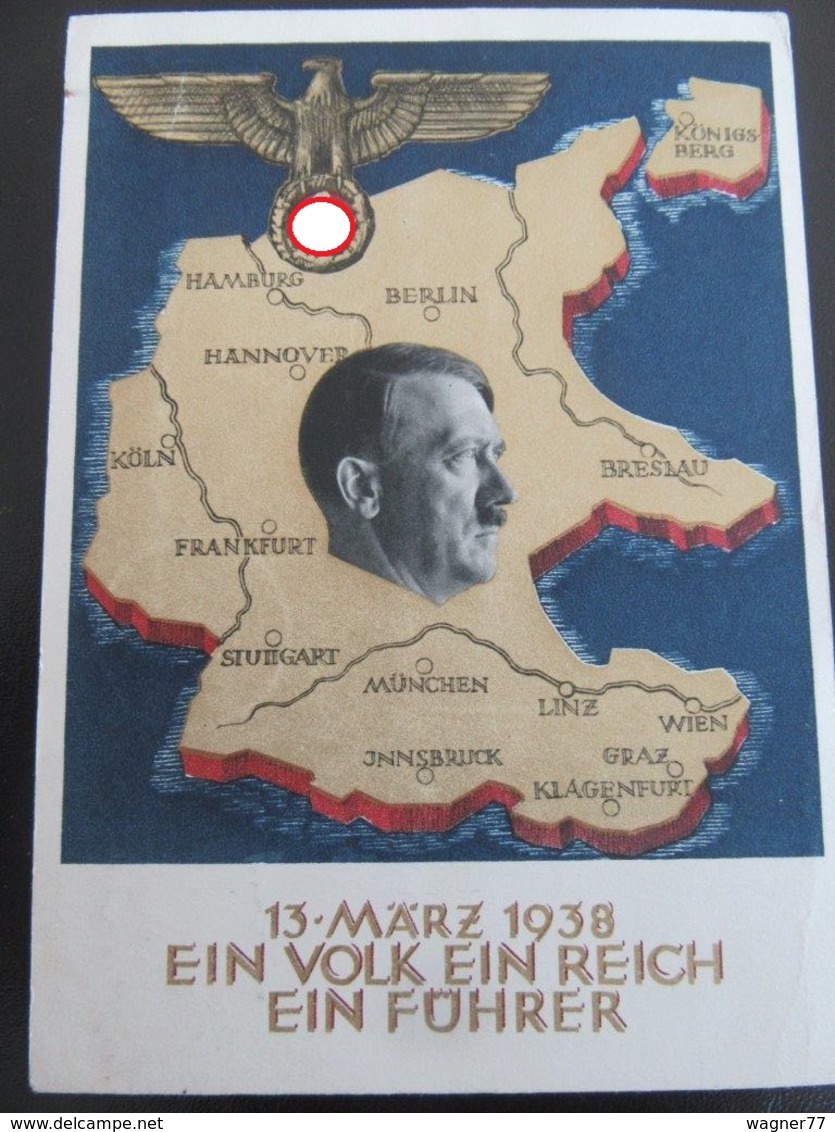 Postkarte Hitler Anschluss 1938 - Weltkrieg 1939-45
