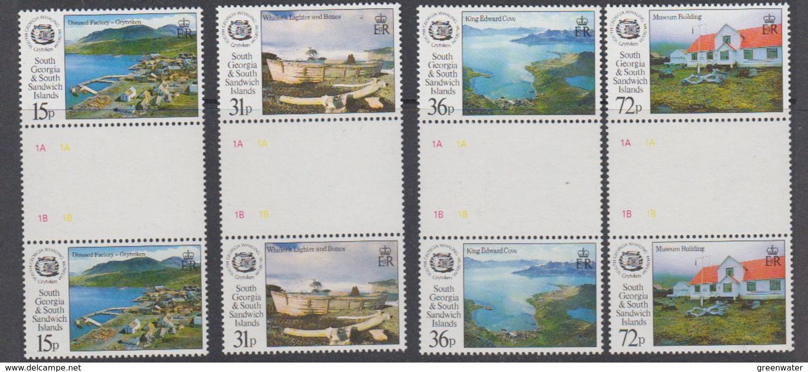 South Georgia 1993 Whaling Museum 4v Gutter ** Mnh (41056) - Zuid-Georgia