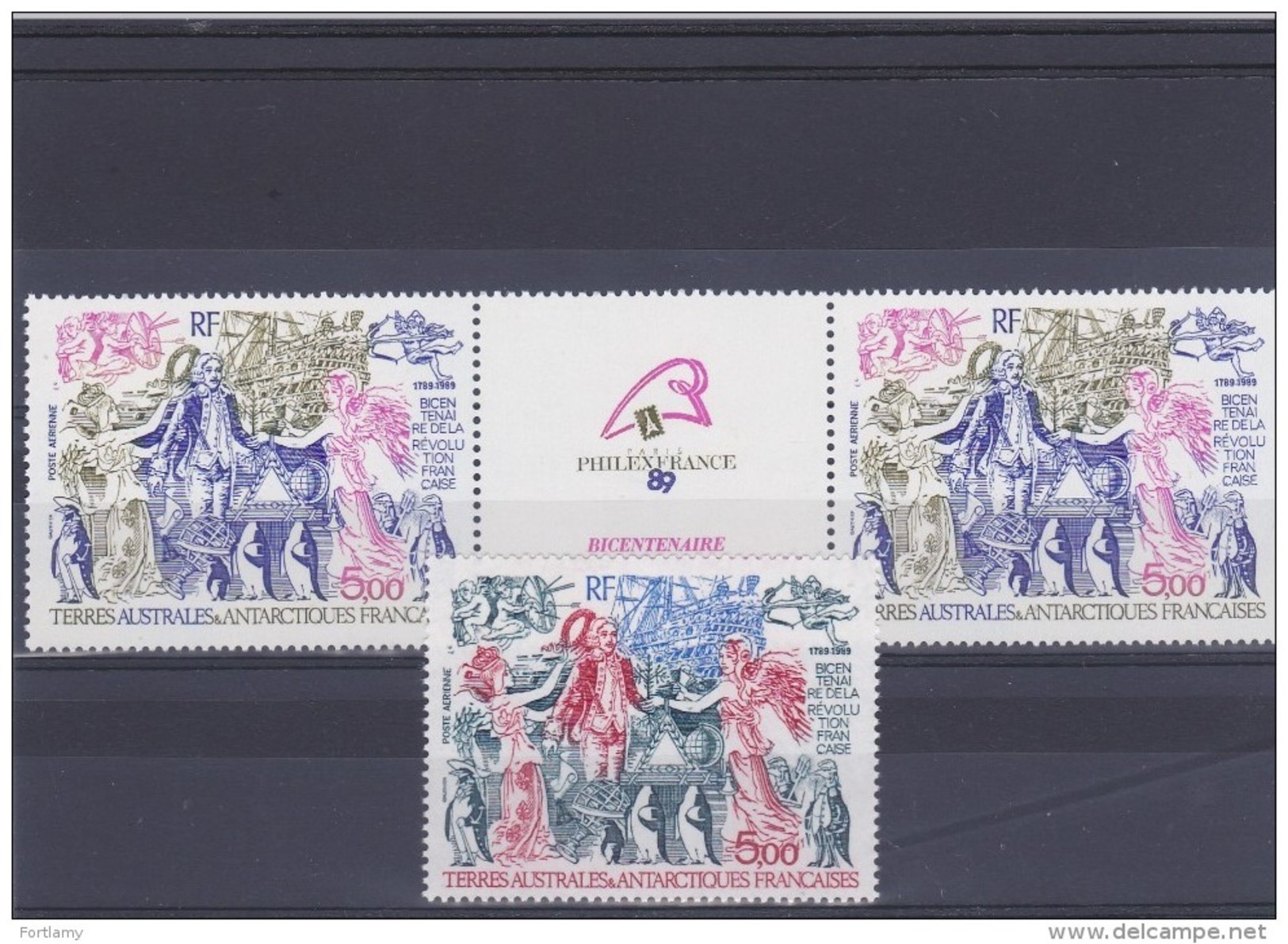 LOT 509 TAAF - 40% DE LA FACIALE N° PA 107A - PA 108 ** - Poste Aérienne