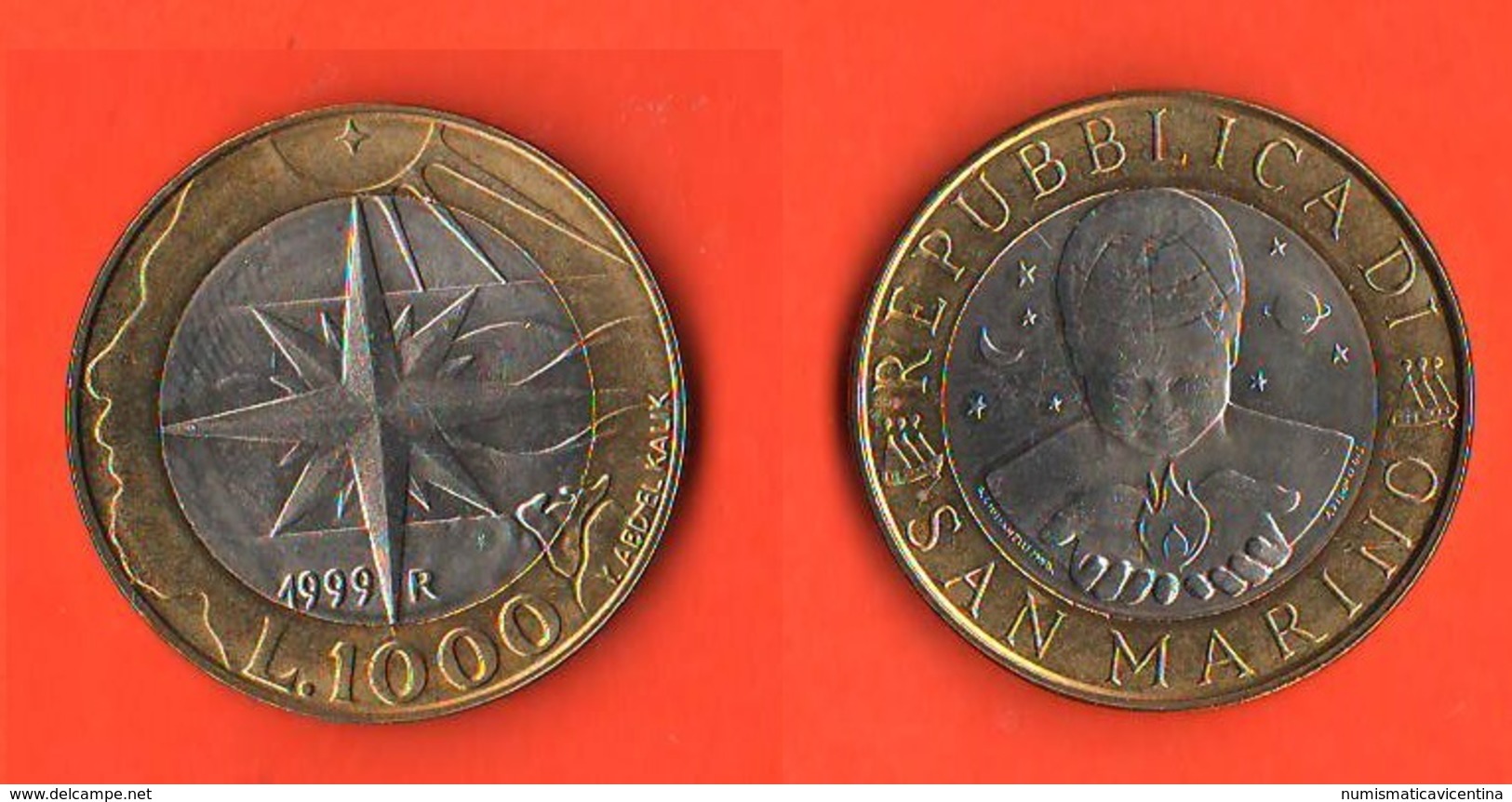 1.000 1000 Lire San Marino 1999 Allegoria Antica  Bimetallic - San Marino