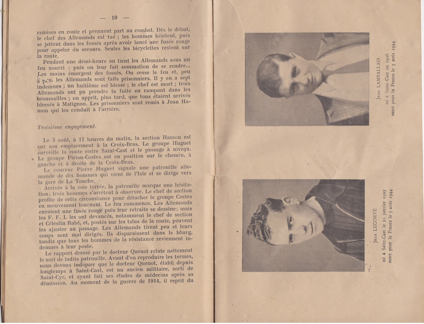 LA LIBERATION DE SAINT CAST GUERRE 3 AOUT 1944 - 1939-45