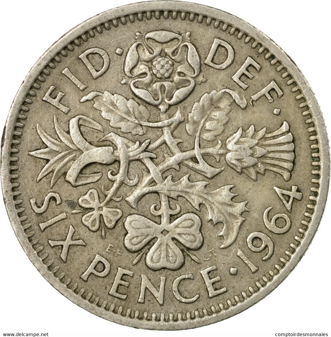 Monnaie, Grande-Bretagne, Elizabeth II, 6 Pence, 1964, TB+, Copper-nickel - H. 6 Pence