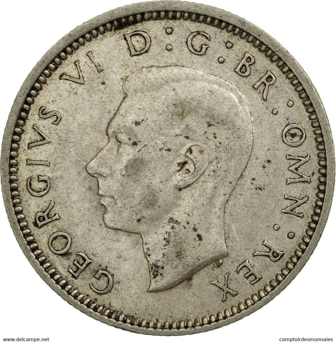 Monnaie, Grande-Bretagne, George VI, 6 Pence, 1942, TB+, Argent, KM:852 - H. 6 Pence