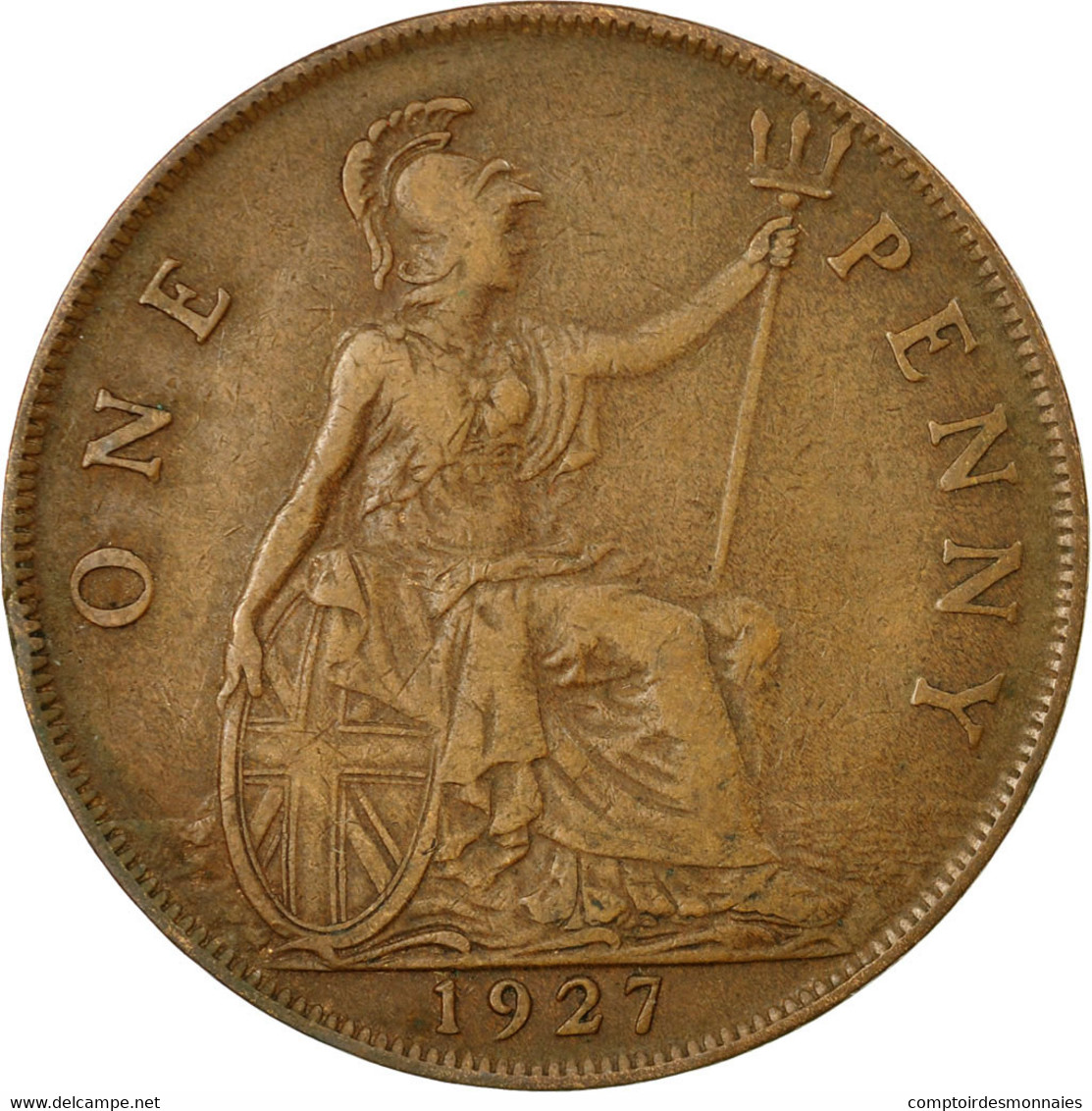 Monnaie, Grande-Bretagne, George V, Penny, 1927, TB+, Bronze, KM:826 - D. 1 Penny