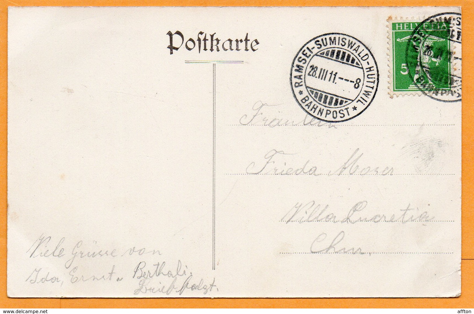 Gruss Aus Durrenroth Switzerland 1911 Postcard - Dürrenroth