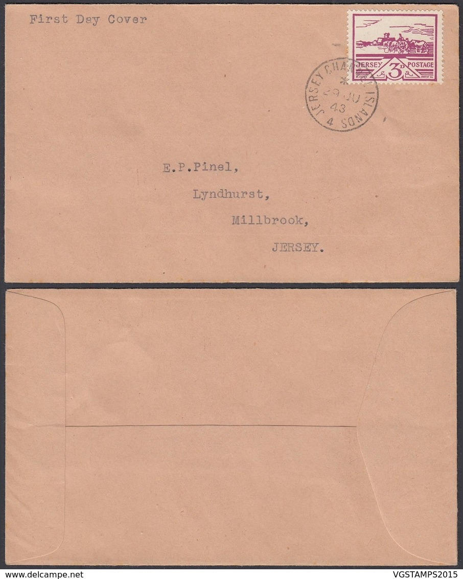 Guernsey 1943- Occupation Allemande - FDC -Timbre Mi Nr.: 84  Ref. (VG) DC-0358 - Guernsey