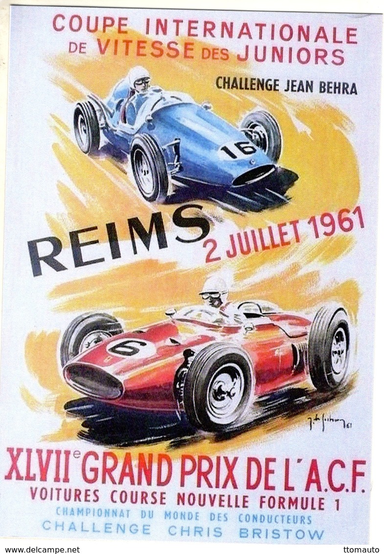 Grand Prix De L'A.C.F. (Formule 1) à Reims 1961   -  Publicité  -  CPR - Grand Prix / F1