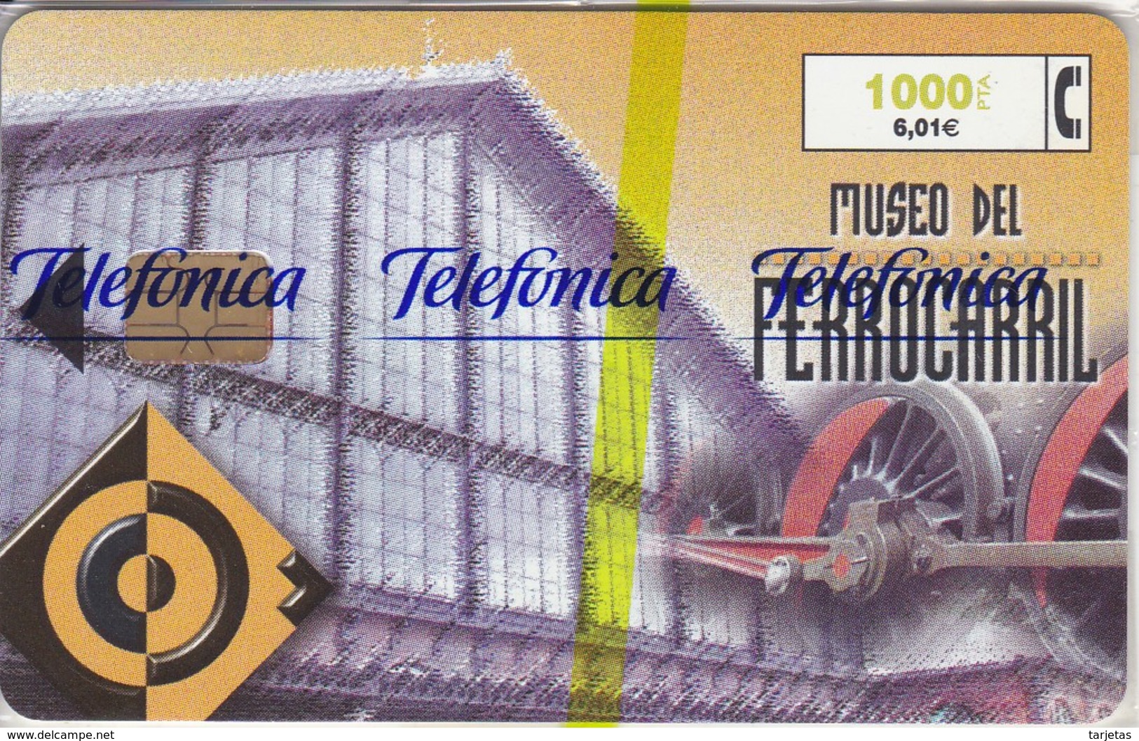 CP-168 TARJETA TREN MUSEO DEL FERROCARRIL DE TIRAJE 250000 (TRAIN-ZUG)    50% NUEVA-MINT EN BLISTER - Trenes