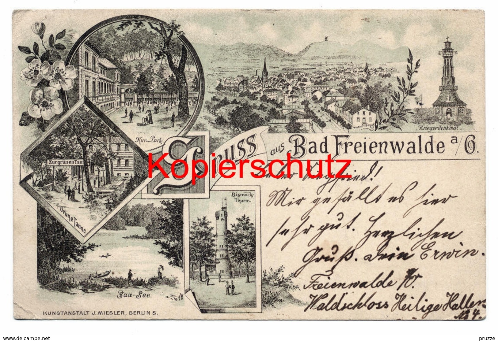 Bad Freienwalde An Der Oder 1897 - Nach Wannsee - Bad Freienwalde