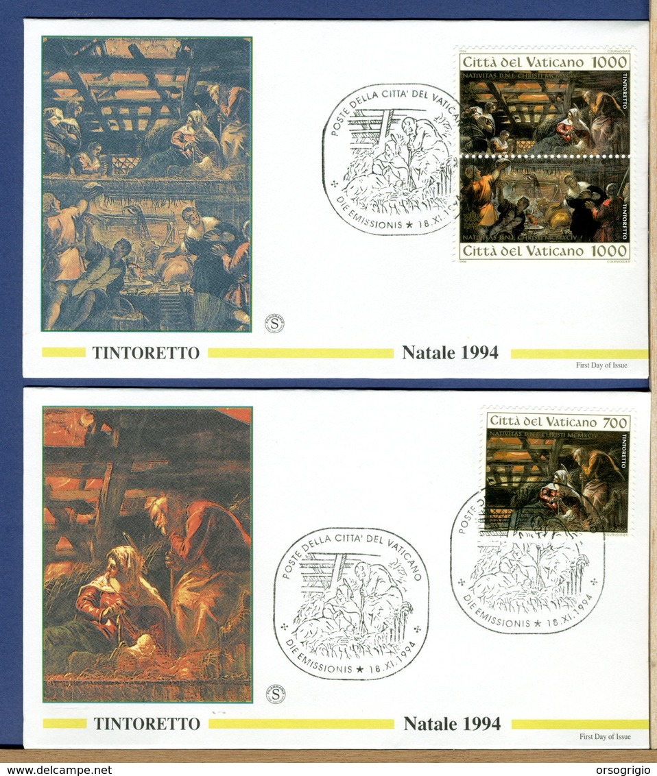 VATICANO - FDC FILAGRANO 1994 -  NATALE - CHRISTMAS  -  TINTORETTO - Madonne