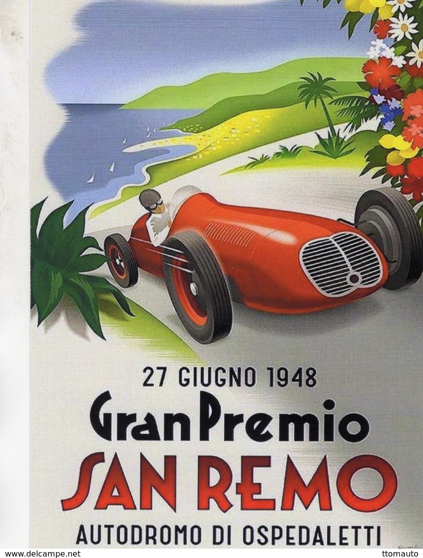 Gran Premio De San Remo  -  1948  -  Maserati   -  Publicité  -  CPR - Grand Prix / F1