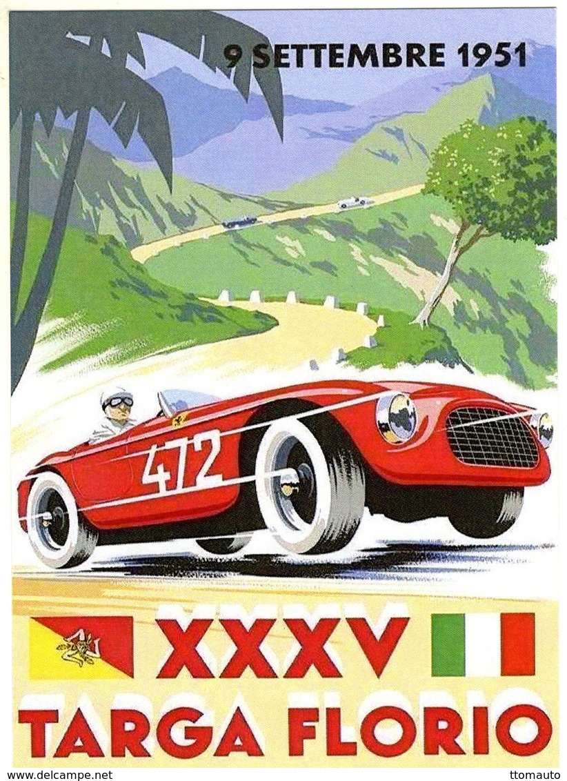 XXXVe Targa Florio  -  1951  -  Ferrari   -  Publicité  -  CPR - Grand Prix / F1