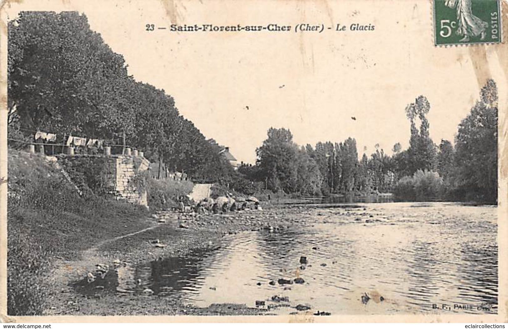 Saint Florent Sur Cher    18       Le Glacis. Lavandières.    (voir Scan) - Saint-Florent-sur-Cher