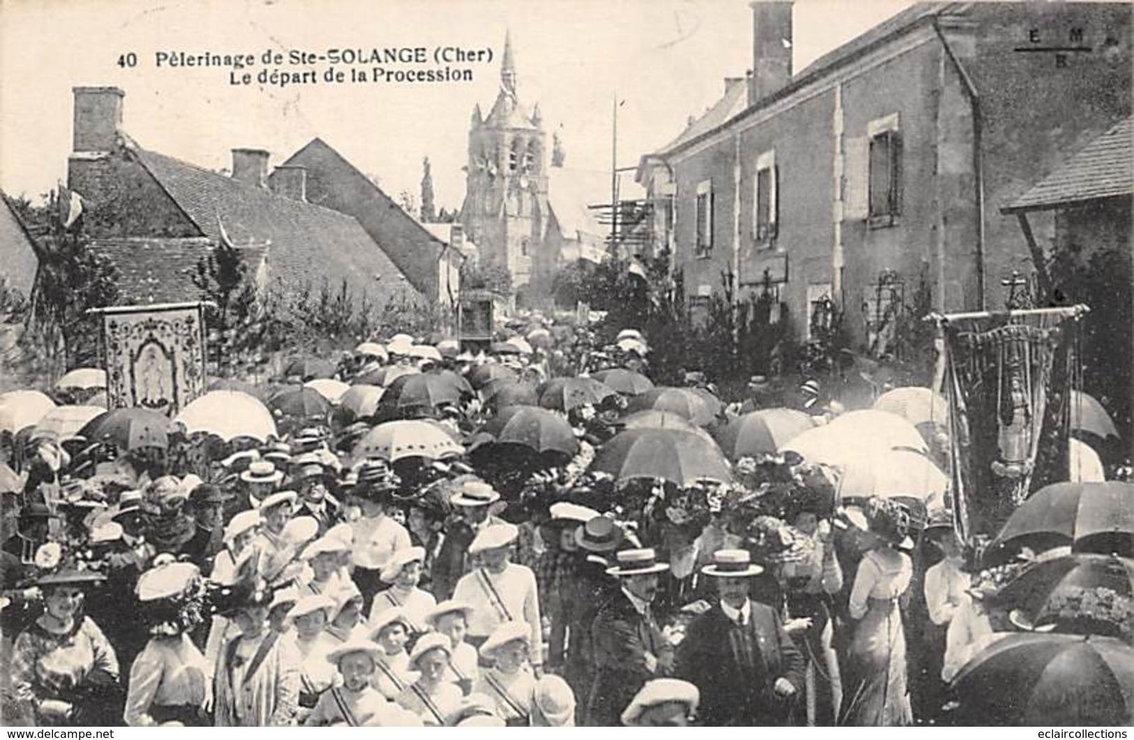 Sainte Solange   18       Le Pélerinage .  Départ De La Procession       (voir Scan) - Otros & Sin Clasificación