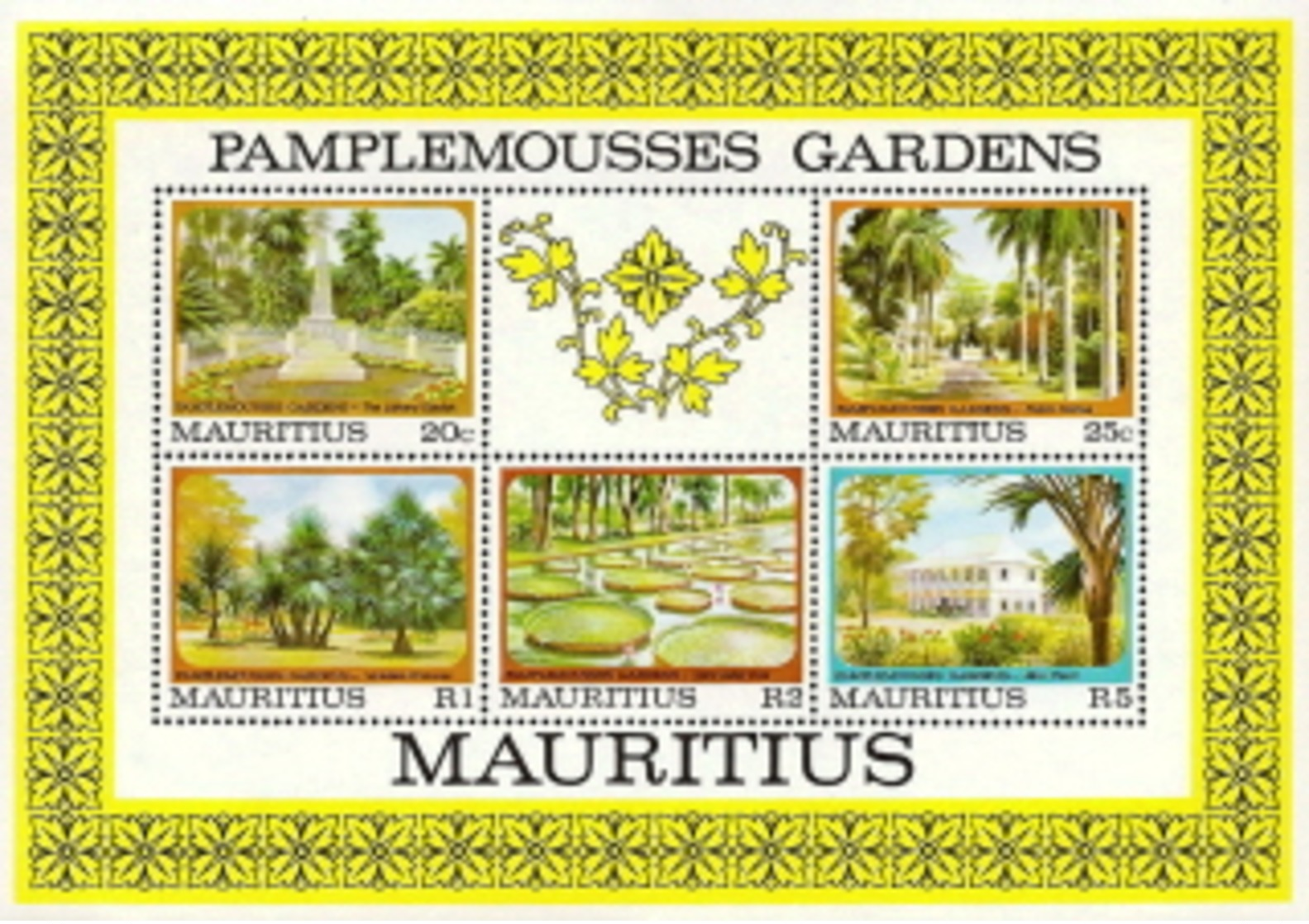 Mauritius,  Scott 2015 # 497a,  Issued 1980,  S/S Of 5,  MNH,  Cat $ 4.25,  Gardens - Mauritius (1968-...)