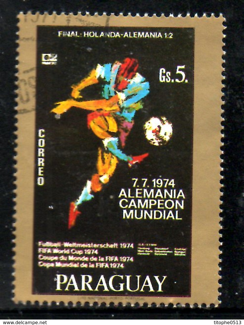 PARAGUAY. N°1593 De 1977 Oblitéré. Allemagne Vainqueur. - 1974 – Germania Ovest