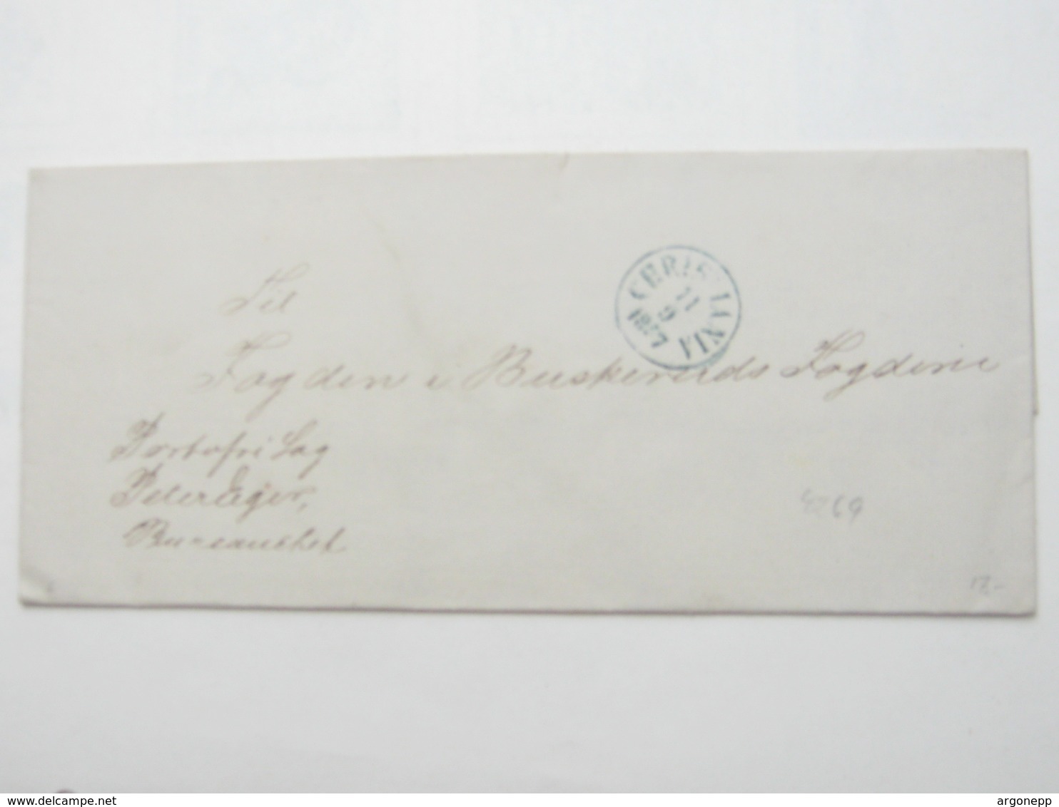 1857 , Brief Aus Christiania Mit Siegel - ...-1855 Prefilatelia
